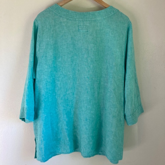 Sigrid Olsen women’s linen blend top - Picture 4 of 7